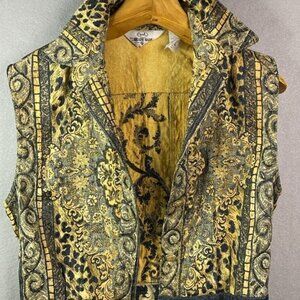 Vintage Opal Lorraine Wardy Vest Women Size M Cowgirl Boho Retro 1980s USA Texas